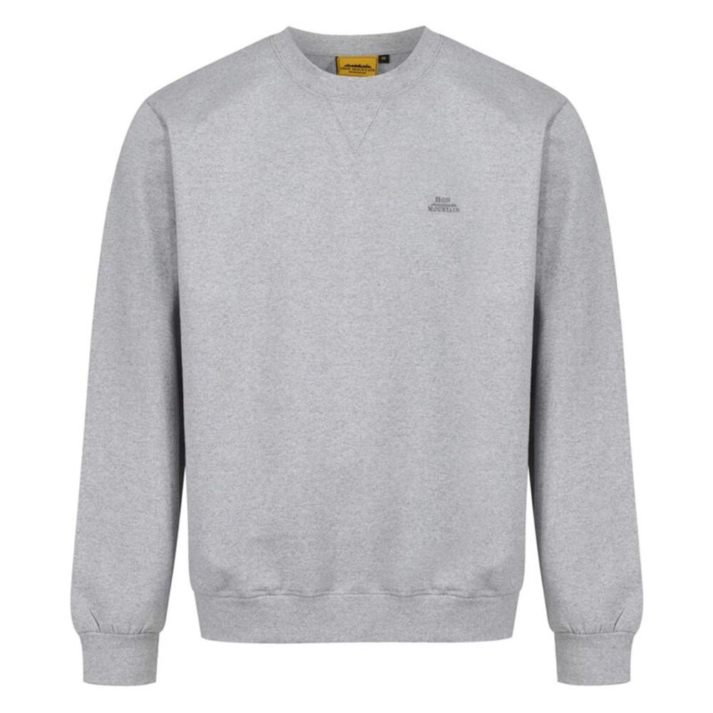 Iron Mountain Mens Fleece Crew Neck Sweatshirt / Light Grey